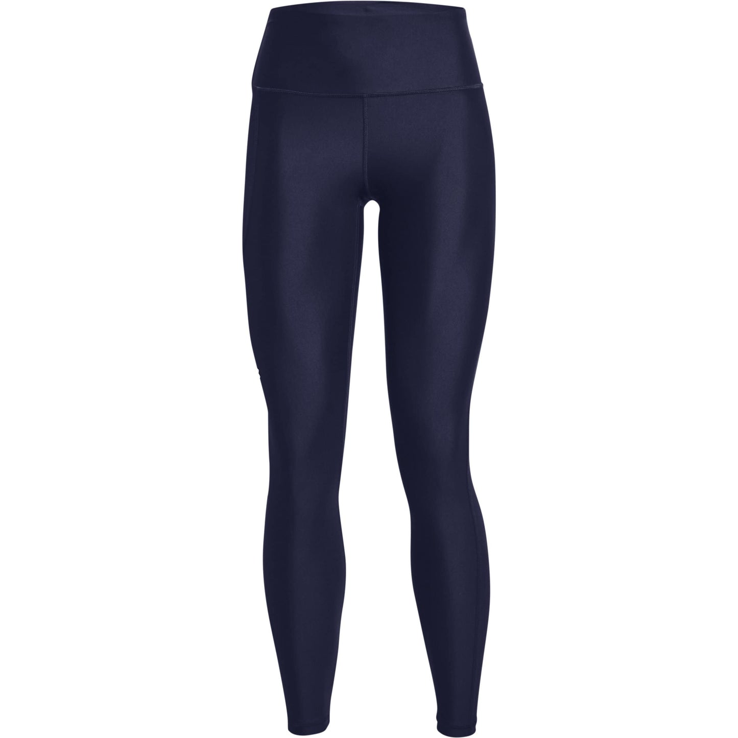Under Armour Womens HeatGear Armour High No-Slip Waistband Pocketed Leggings , Midnight Navy (410)/White , Medium
