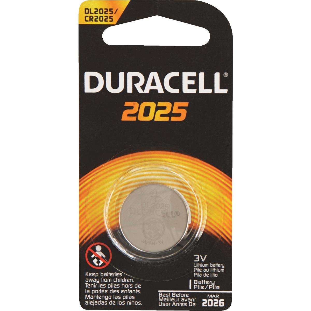 Duracell - 2025 3V Lithium Coin Battery - Long Lasting Battery - 1 Count (Pack of 1)