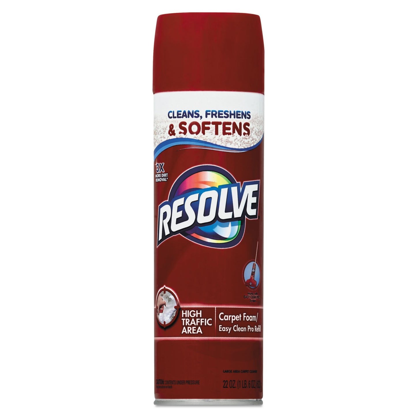 Resolve High Traffic Carpet Foam, 264 oz (12 Cans x 22 oz), Cleans Freshens Softens & Removes Stains