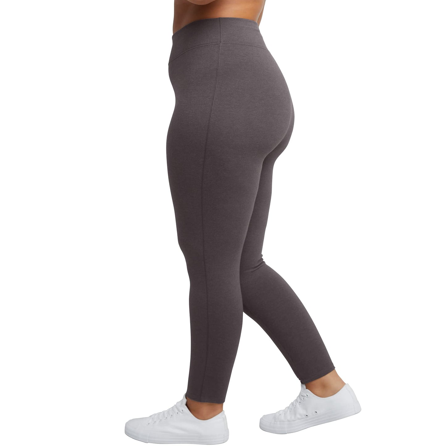 JUST MY SIZE womens Long Legging Pants, Charcoal Heather, 4X US