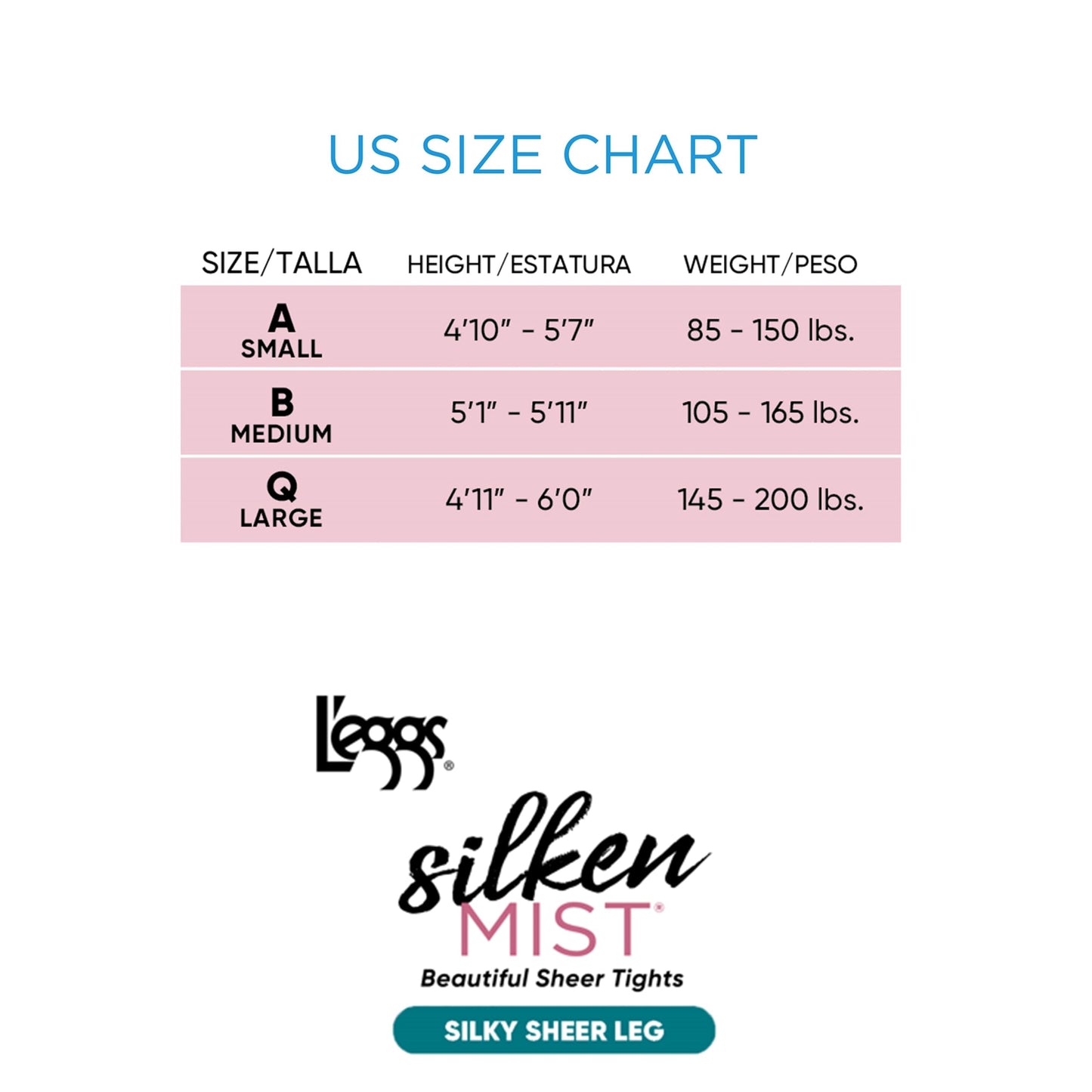 L'eggs Silken Mist Silky Sheer Women's Tights with Run Resist, Control Top, Sheer Toe, Sun Beige, Size Q (Pack of 1)