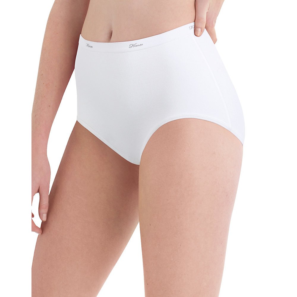 Hanes Womens Cotton White Brief 10-Pack Pw40Wh_White_6