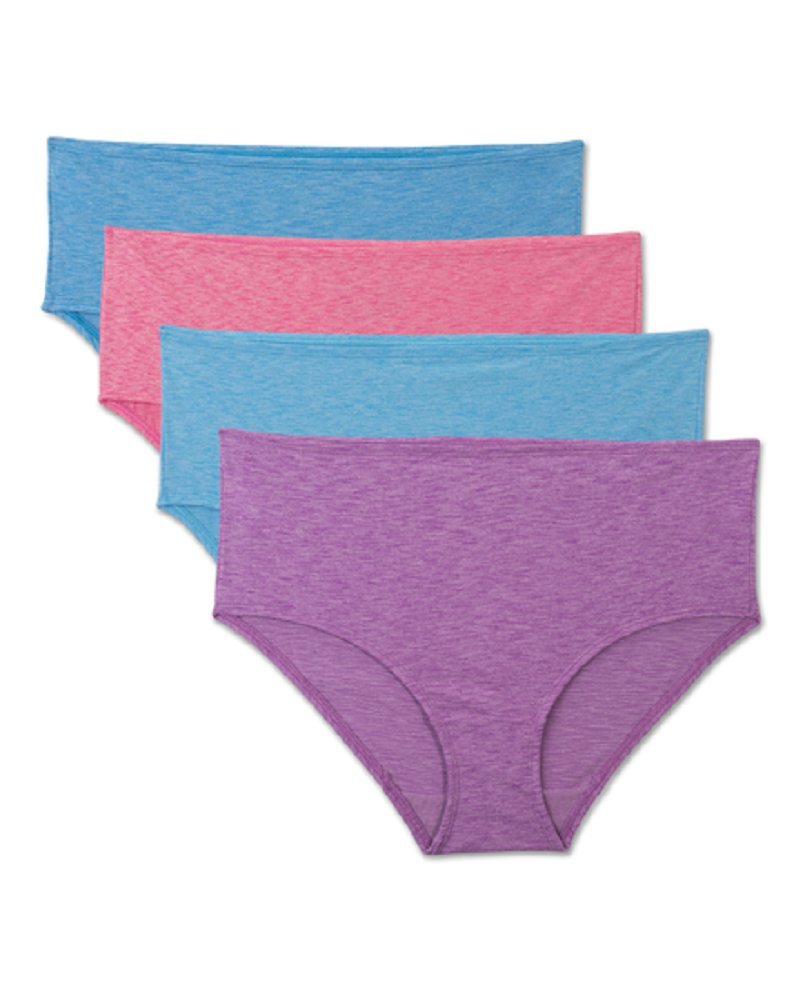Fruit Of The Loom Women's 4pk Dream Flex Low-Rise Brief, Assorted, 9