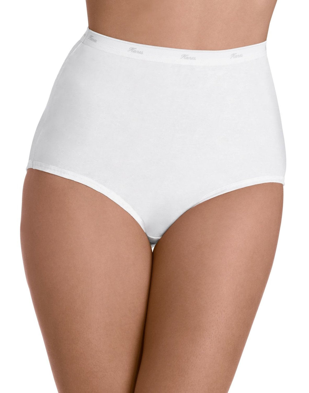 byHanes Hanes Women's 6 Pack Core Cotton Brief Panty-Assorted (Ivory Pearl, 7)