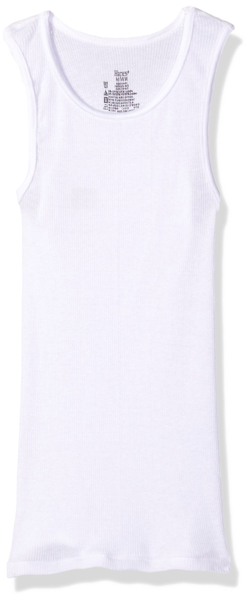 Hanes Boys' Big Ultimate Cool Comfort Tank Undershirt 5-Pack, White, Extra Large