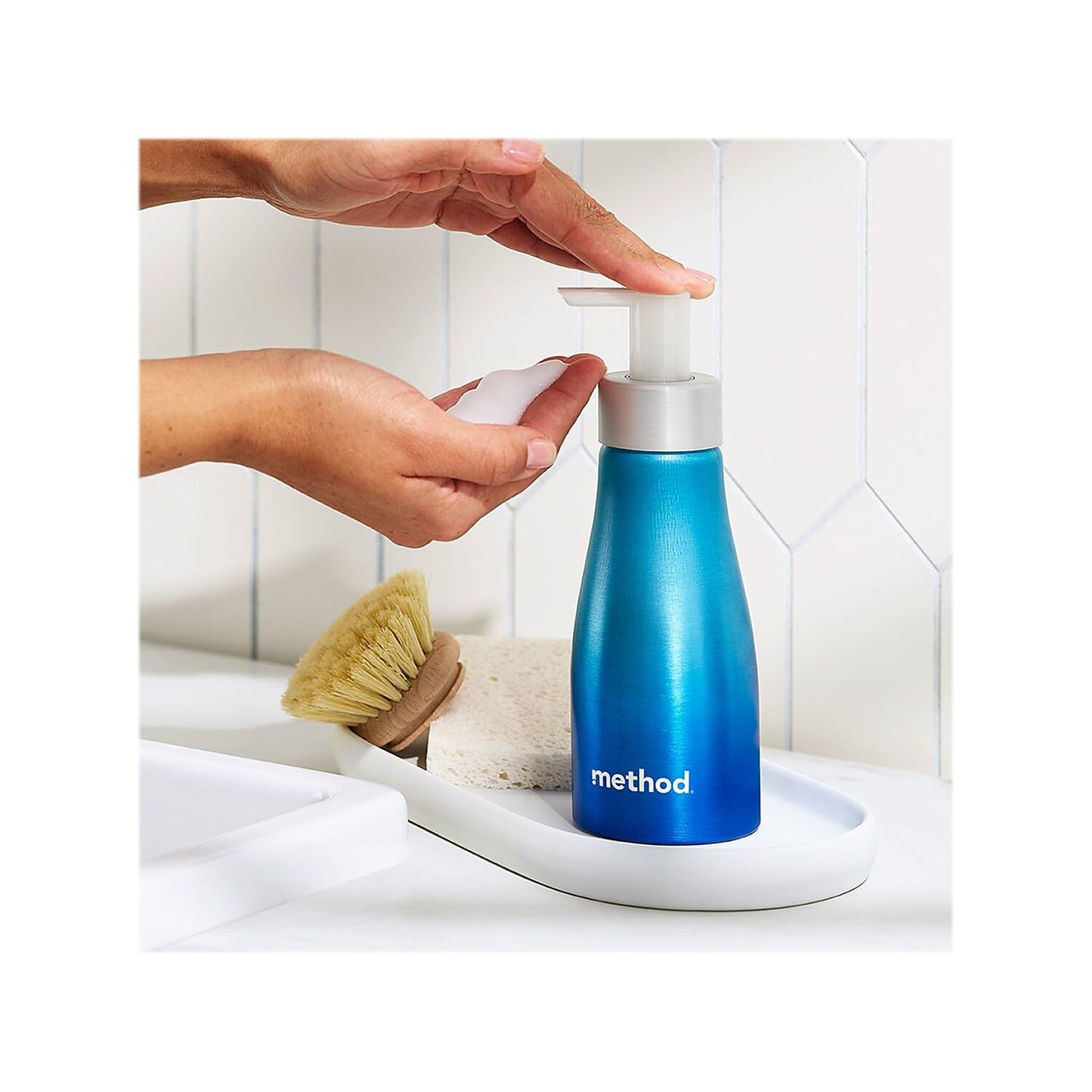Method Foaming Hand Wash Concentrates Starter Kit, Sea Minerals, 1 Reusable 10 fl oz Bottle and 2 Recyclable 1 fl oz Refills
