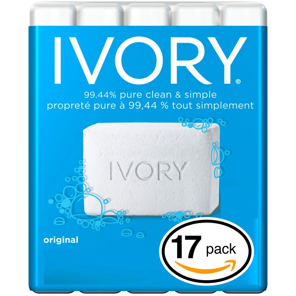 Ivory Personal Bar Soap, Original, 3.1 Oz (Pack of 17)