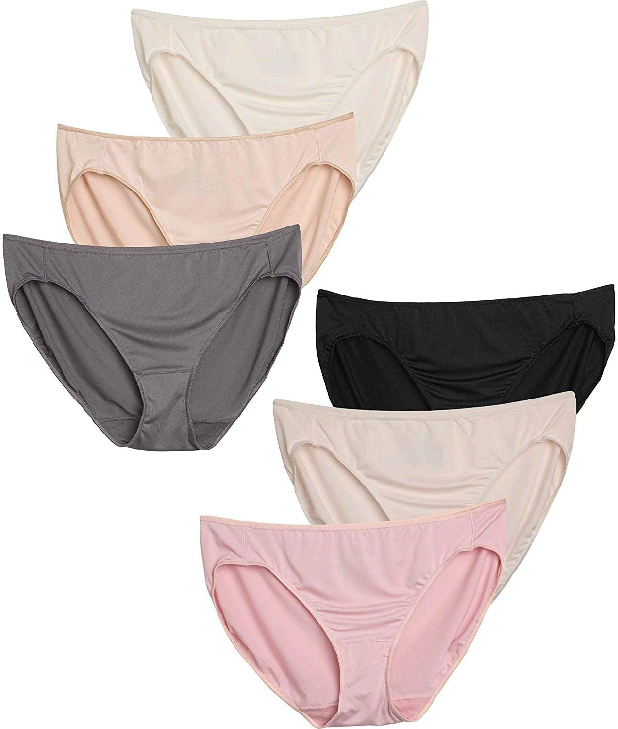Hanes Women's 6 Pack Microfiber Bikini