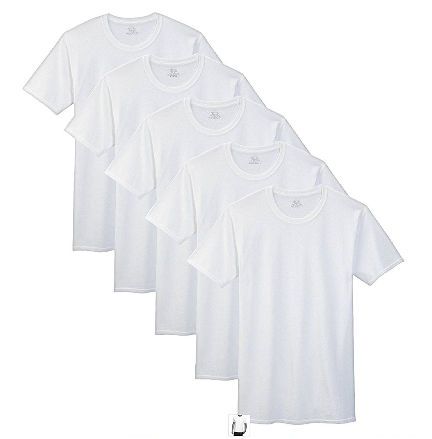 TSTGP527 5 PK Wht Tees-2X