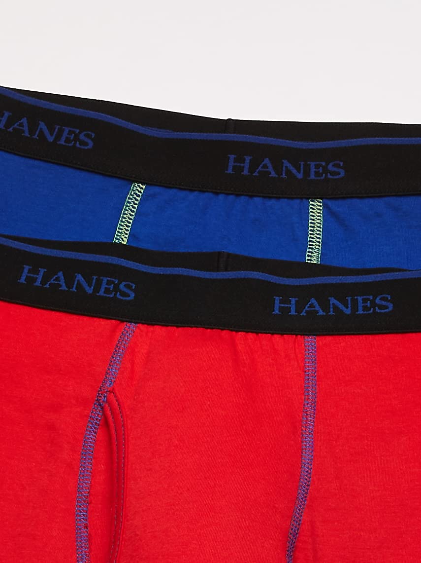 Hanes Boys' Big 3-Pack Ultimate X-Temp Boxer Brief, Black/Grey, Medium