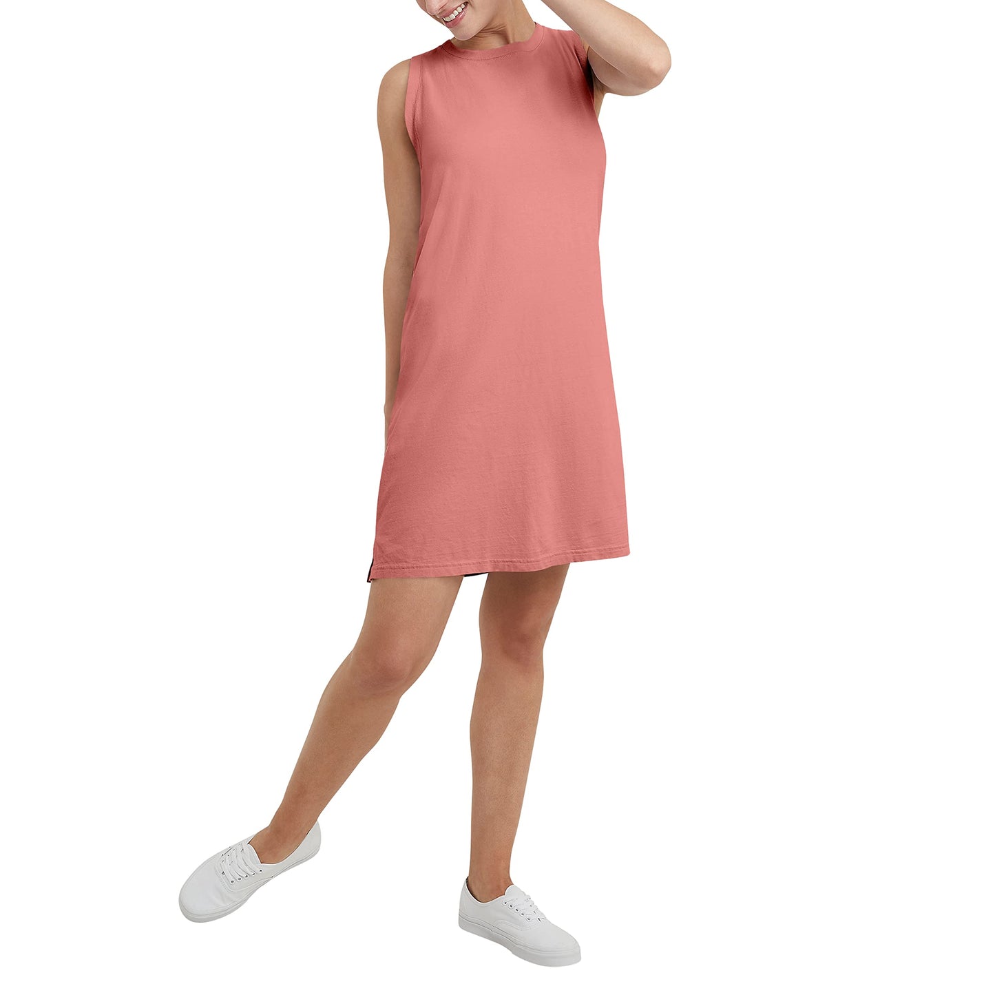Hanes Comfortblend Originals Tank, 100% Cotton Dress for Women, Garment Dyed, Nantucket RED