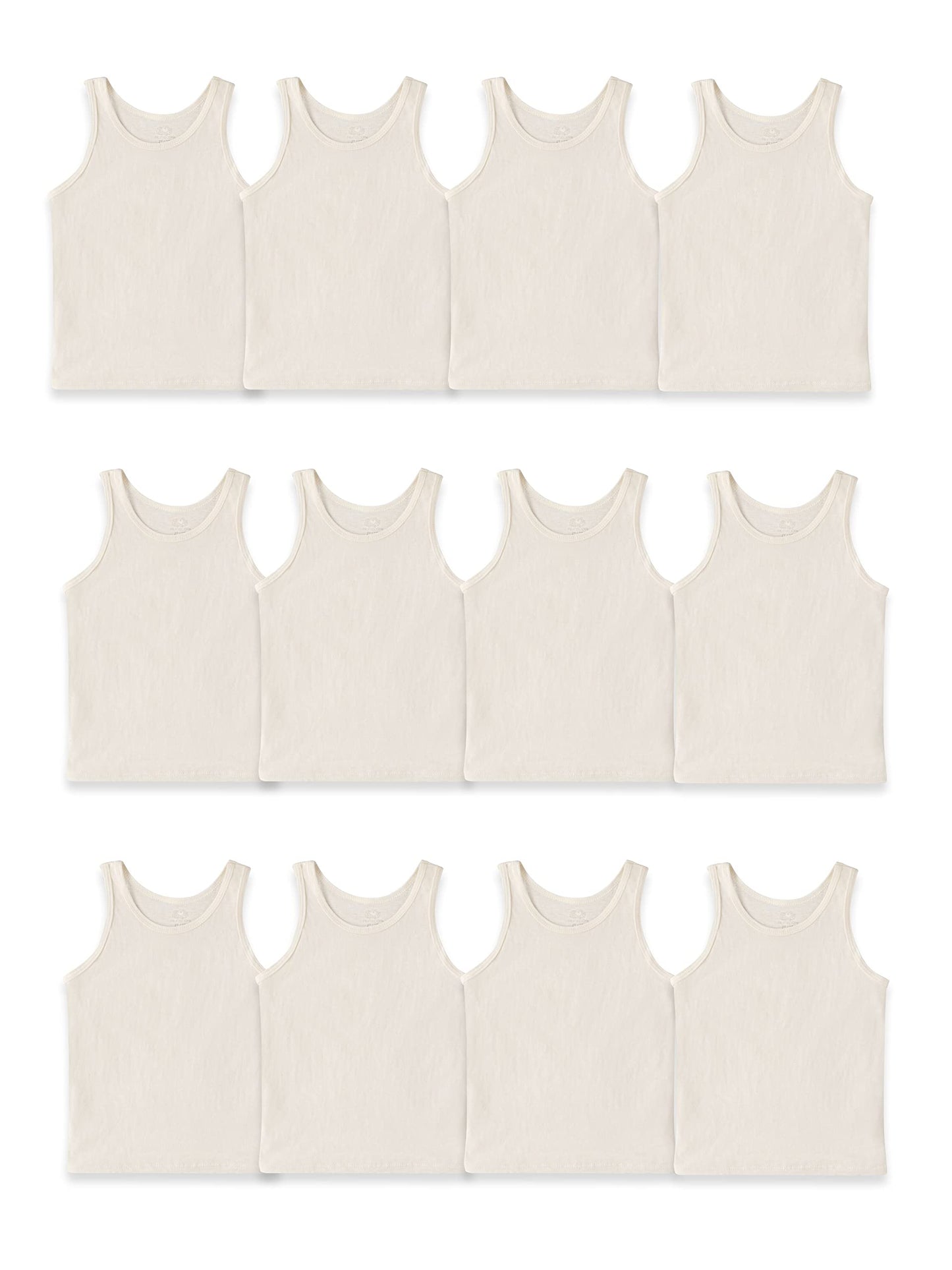 Fruit of the Loom Girls' Big Cotton Undershirts, 5 Pack - Tank - Assorted Colors, Small
