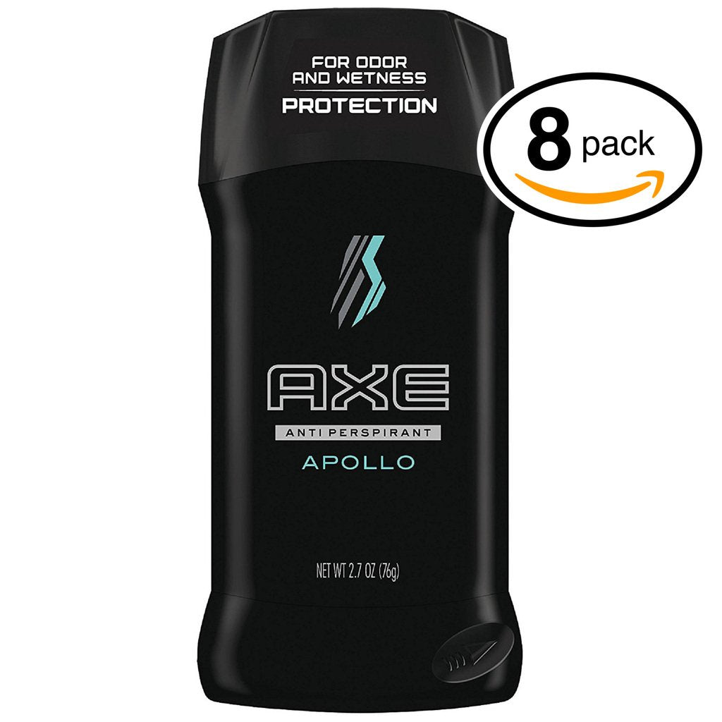 (PACK OF 8 STICKS) Axe APOLLO Dry Stick Antiperspirant & Deodorant. 48 HOUR ODOR PROTECTION! Energized & Fresh! (8 Sticks, 1.7oz each Stick)