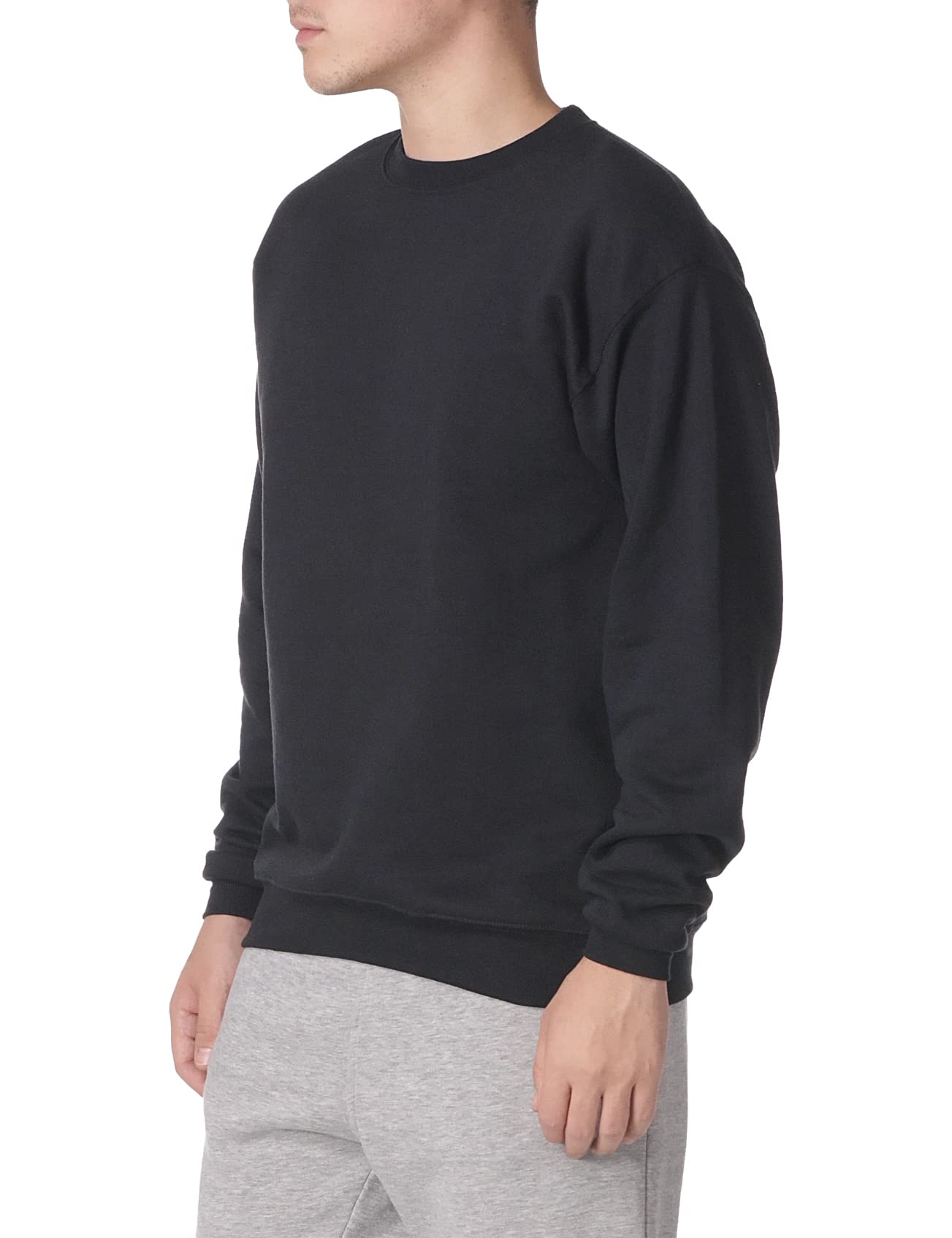Hanes Mens Comfortblend EcoSmart Crewneck Sweatshirt, 3XL, Black