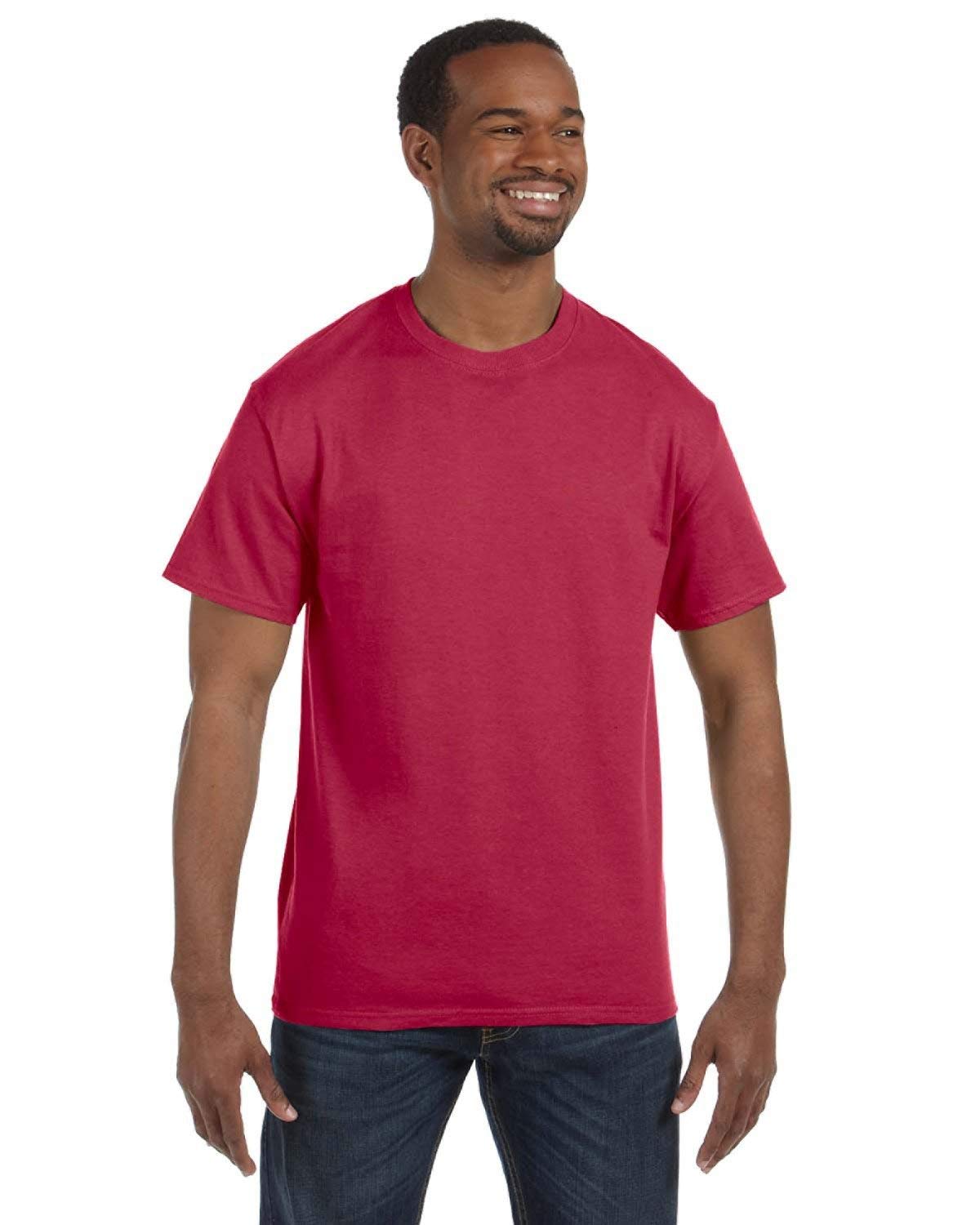 Jerzees Dri-Power Mens Active T-Shirt Small Vintage Heather Red