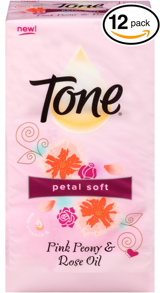 (PACK OF 12 BARS) Tone Soap Bath Bar, Pink Peony & Rose Oil. COCOA BUTTER, BOTANICALS & VITAMIN-E. Rich & Creamy Lather! Great for Hands, Face & Body! (12 Bars of Soap, 4.25oz Each Bar)