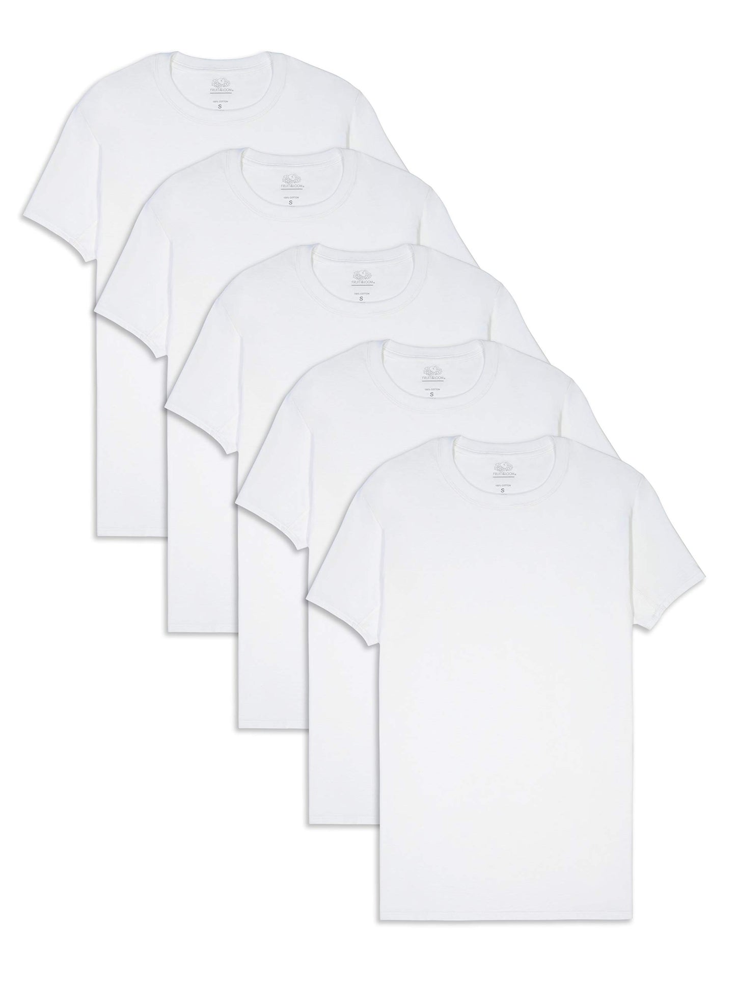 Fruit of the Loom Men's COOLZONE White Crew T-Shirts, 2X-Large