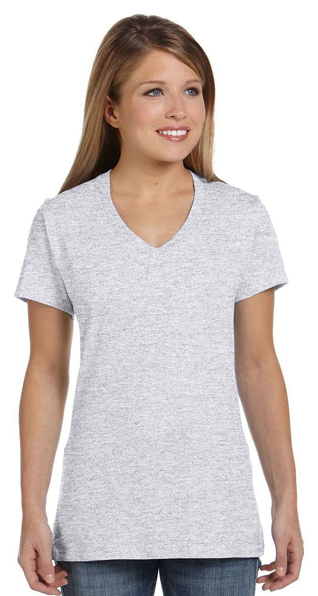 Hanes Women's Nano-T V-Neck T-Shirt, Navy, XX-Large