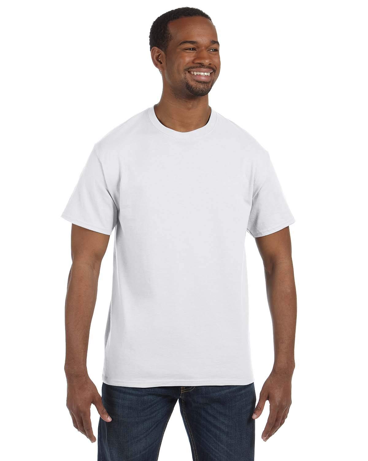 Hanes Men's 8Pack Crew Neck Tagless White Undershirts Crewneck T-Shirts, L