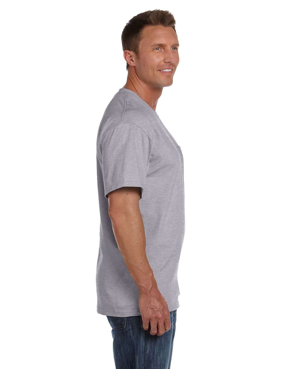 Fruit of the Loom 100% Heavy Cotton HD Pocket T-Shirt, 3XL, BLACK