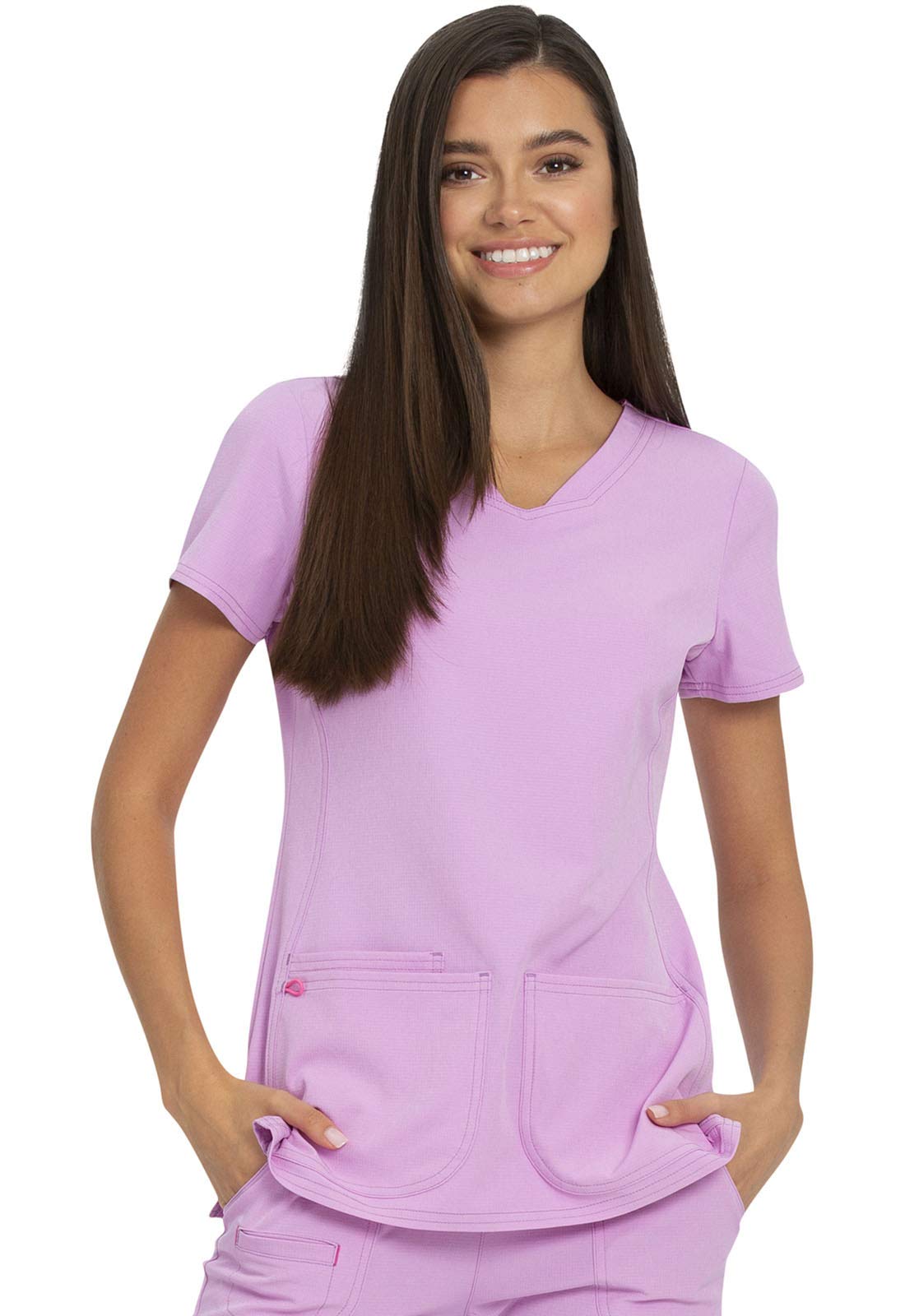 HeartSoul Break on Through Women's 20710 Shaped V-Neck Scrub Top (Tulip, Small)