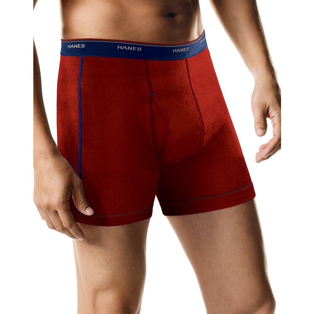 Hanes Ultimate Men's 5-Pack FreshIQ Dyed Boxer Brief-Colors May Vary (Assorted Dyed, XX-Large)