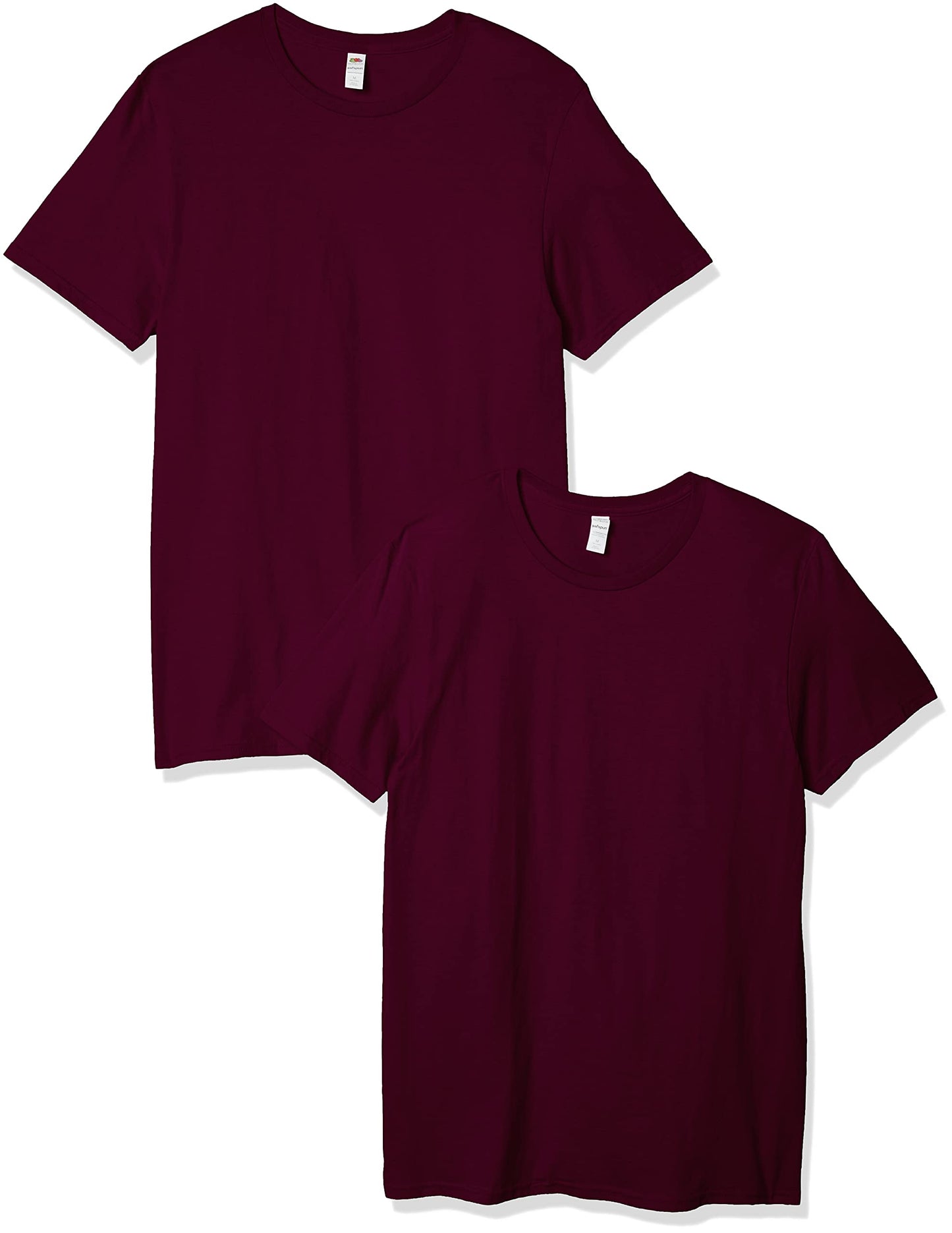 Fruit of the Loom Men's Lightweight Cotton Tees (Short & Long Sleeve), Crew-2 Pack-Heather Grey, XX-Large