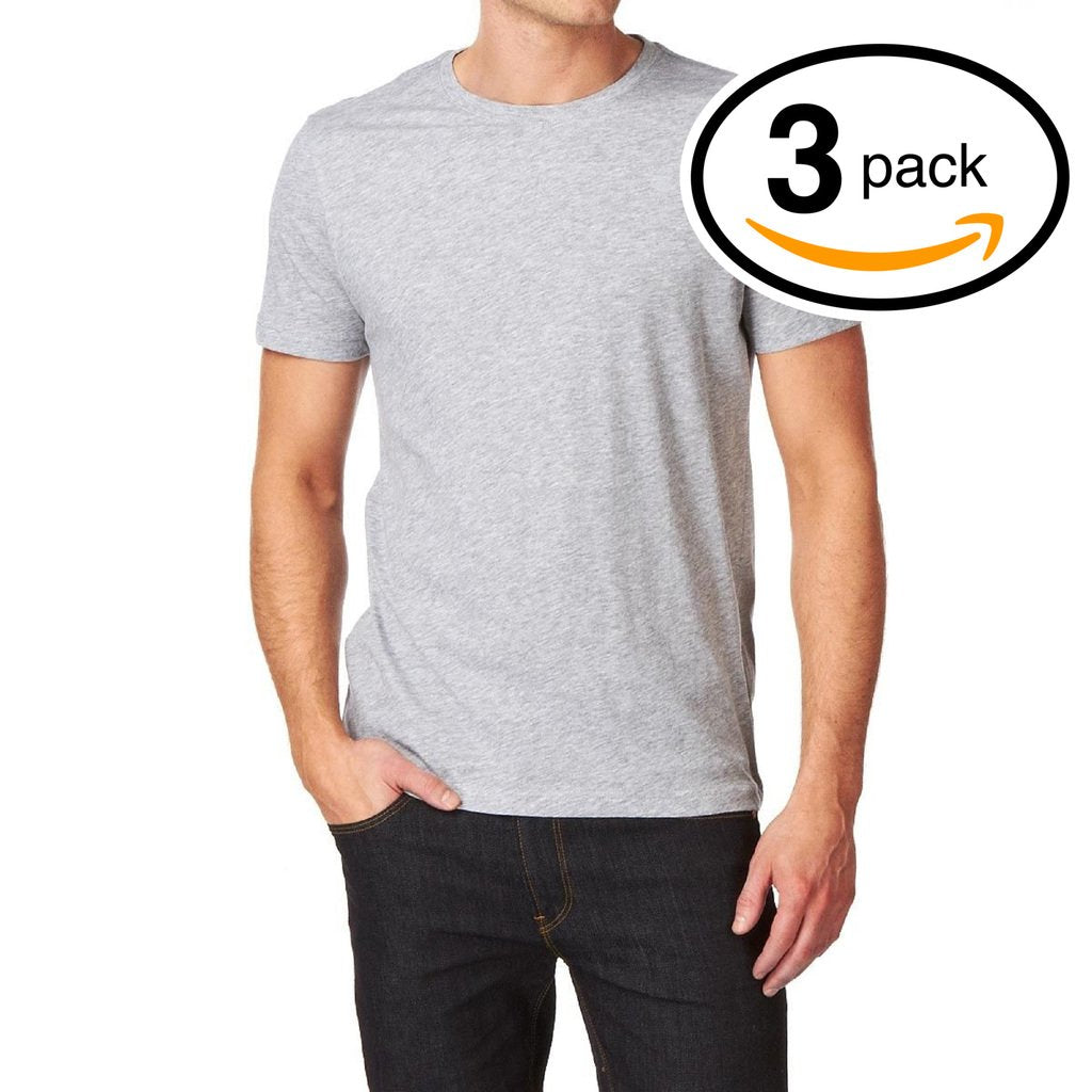 Fruit of the Loom Mens 3Pack Tall Grey Crewneck T-Shirts Undershirt L