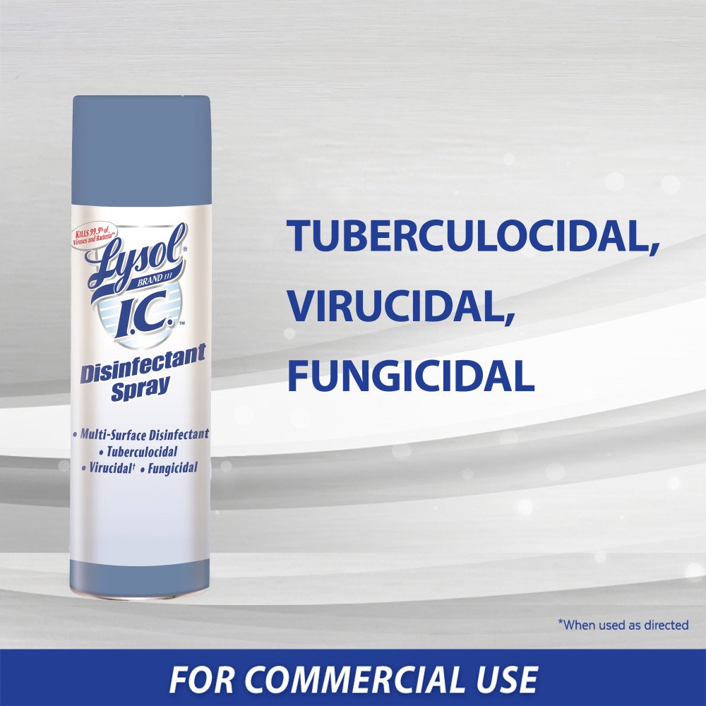 Lysol Professional IC Disinfectant Spray w/Control Flo Valve, Clear, 19 oz