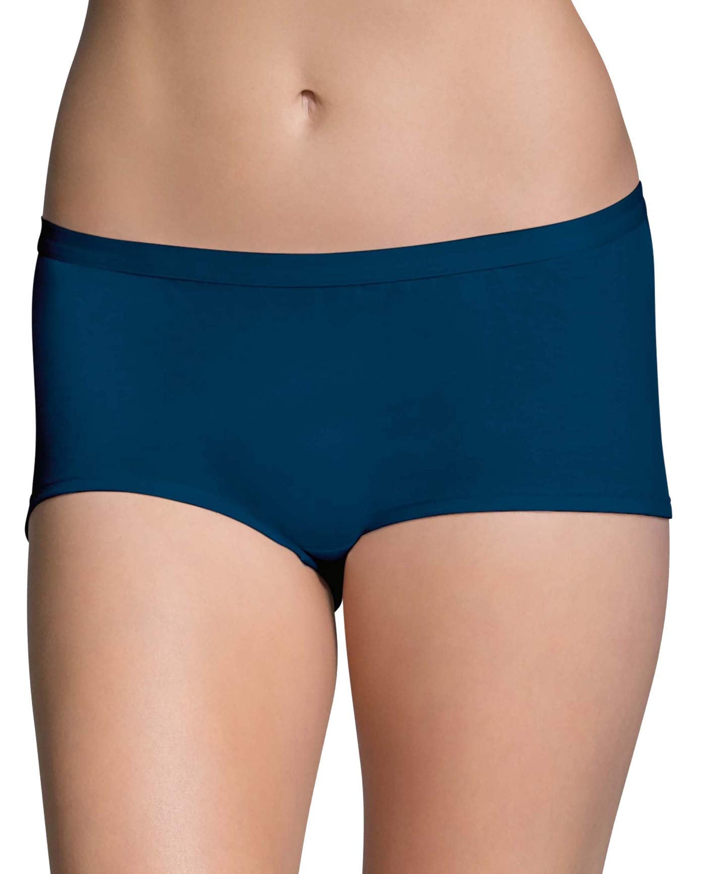Fruit of the Loom Women's Beyondsoft Panties, Boyshort-Cotton Blend-6 Pack, 5