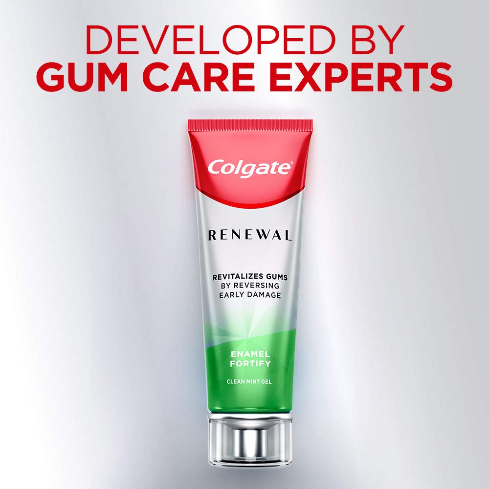 Colgate Renewal Gum Toothpaste, Enamel Fortify - Clean Mint Gel Formula (3 ounce)
