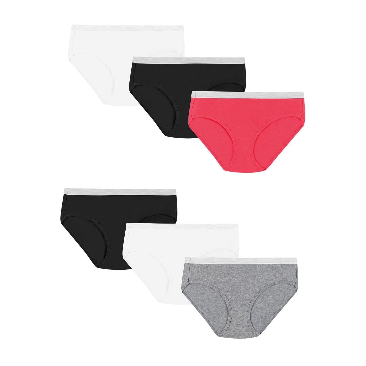 Hanes Womens Pack, Soft Cotton Hipsters, Underwear (Colors May Vary) Hipster-panties, Fashion Color Mix 2, 9 US