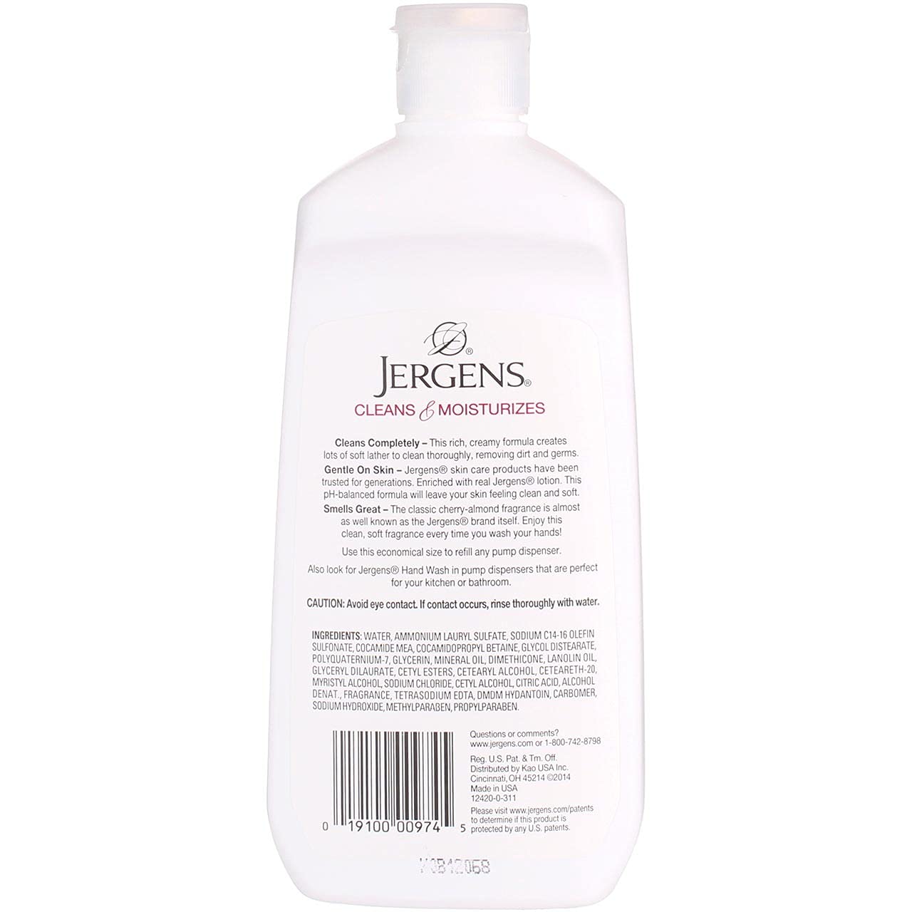 Jergens Extra Moisturizing Liquid Hand Wash Refill, 16 Ounces (Pack of 3)