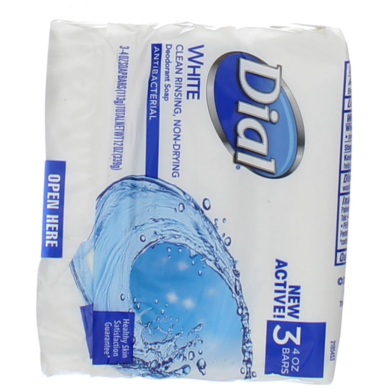 Dial White Antibacterial Bar Soap, 4-Ounce Bars, 3-Count (Pack of 4)