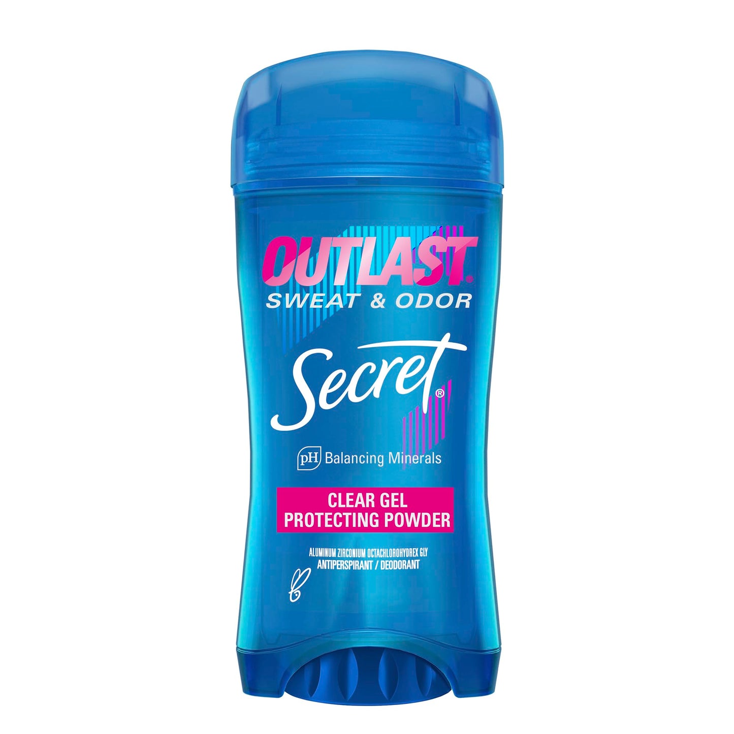 Secret Antiperspirant Deodorant for Women, Protecting Powder Scent, Clear Gel, Outlast Xtend, 2.6 Oz (Pack of 6)