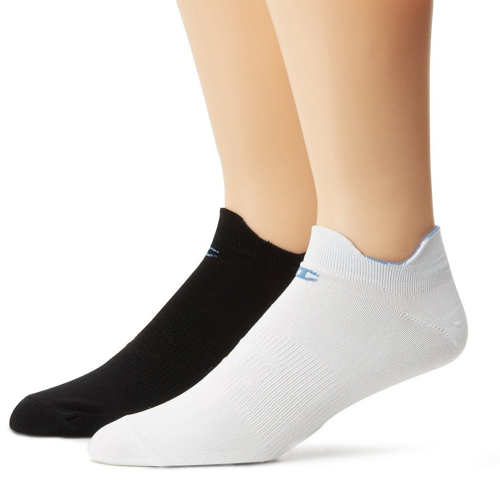 Champion Men's 6Pack Black & White No-Show Athletic Low Cut Socks, Shoe 6-12