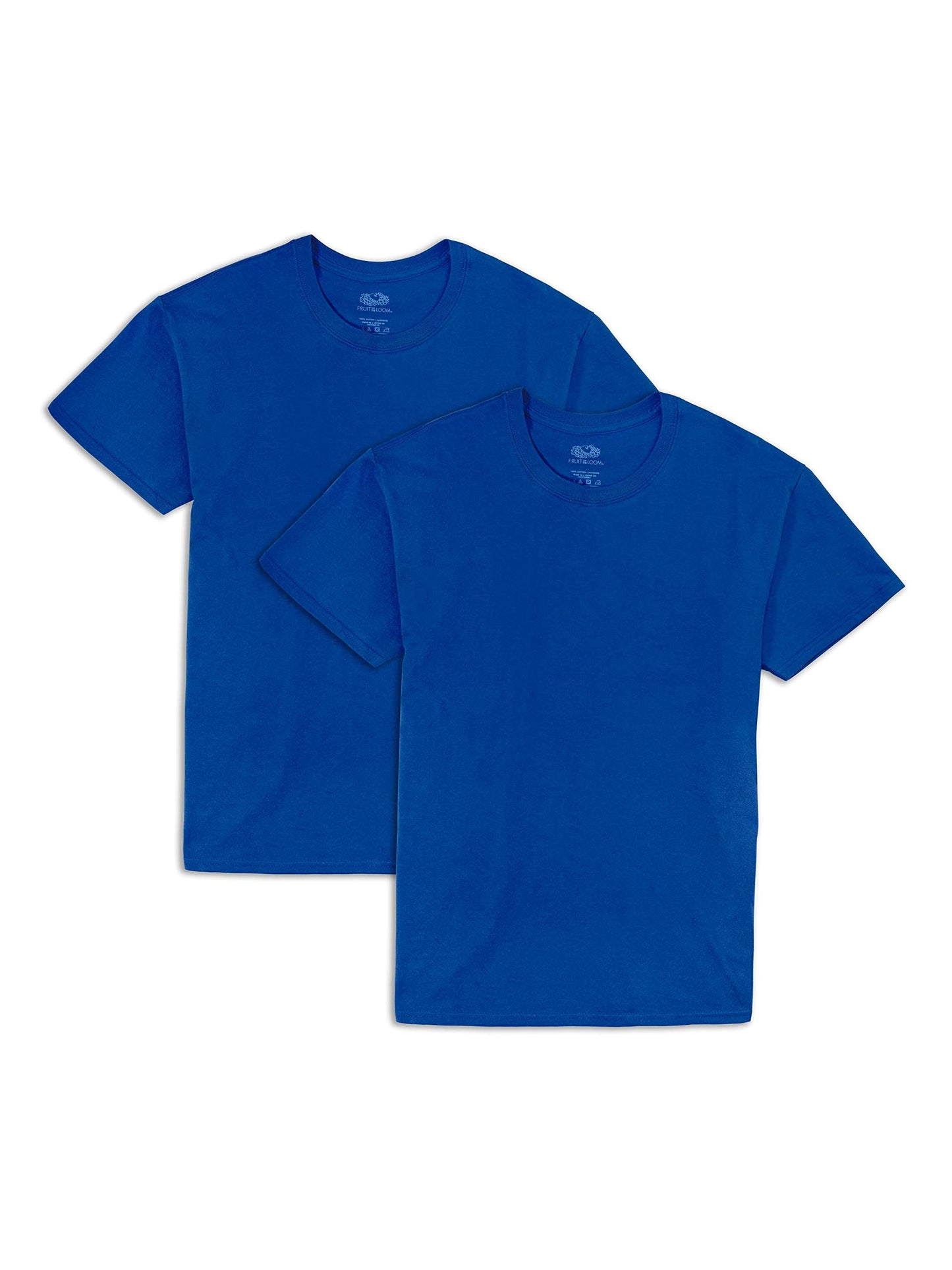 Fruit of the Loom Men's Tee Eversoft Cotton T Shirts, Breathable & Moisture Wicking with Odor Control, Sizes S-4X, Crew-12 Pack-White, 3X-Large