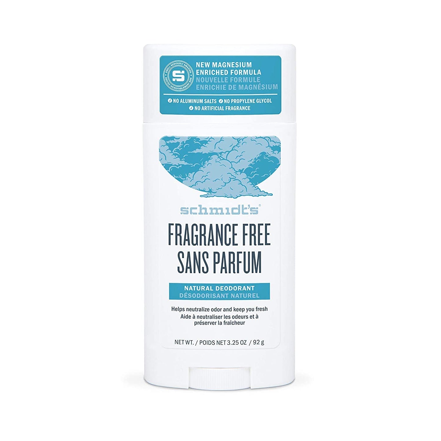 Schmidt's Natural Deodorant Fragrance-Free Deodorant 3.25 oz (Pack of 1)