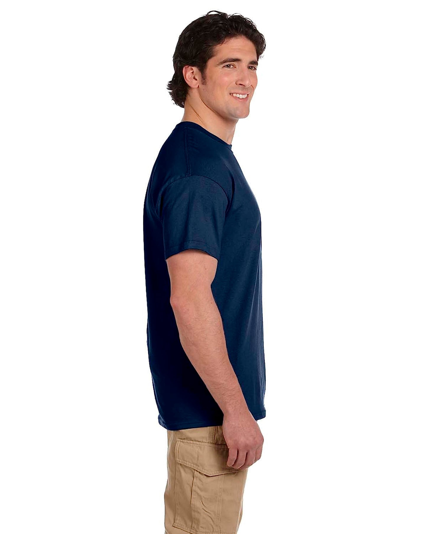 Fruit of the Loom 5 oz. 100% Heavy Cotton HD T-Shirt (3931), Navy, 2XL