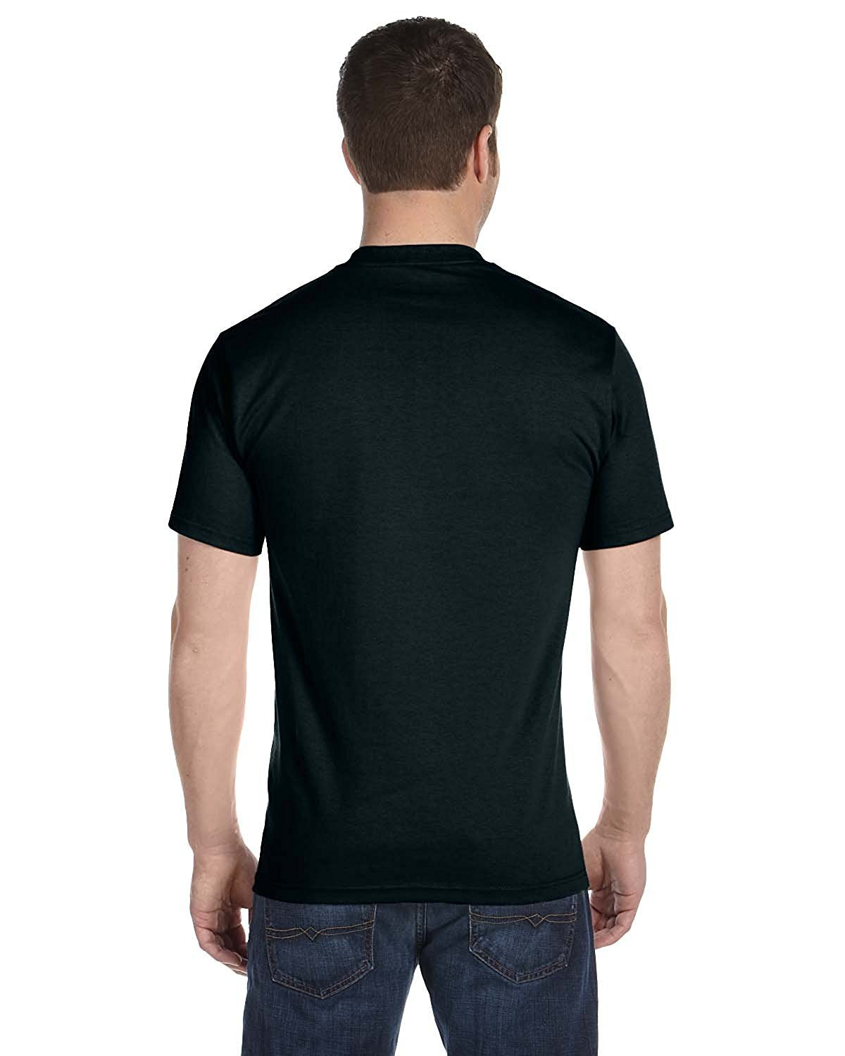 Hanes Men's 4-Pack Comfortsoft Dyed Crew (Medium, Black)