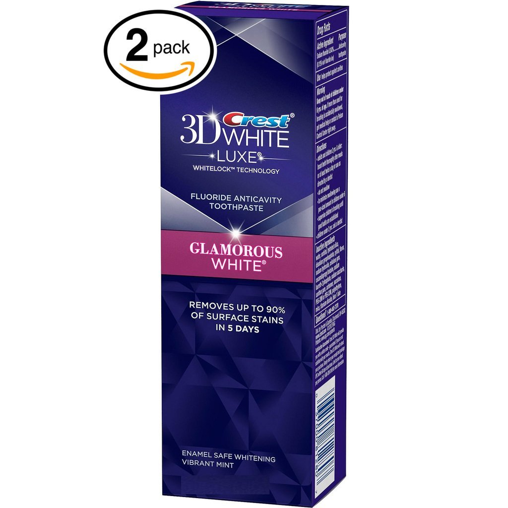 (PACK OF 2 TUBES) Crest 3D White Vibrant Mint Icy Cool Mint Anti-Cavity & TOOTH WHITENING Toothpaste. Removes Up to 90% of Surface Stains on teeth! REFRESHING MINT FLAVOR! (2 Tubes, 4oz Each Tube)