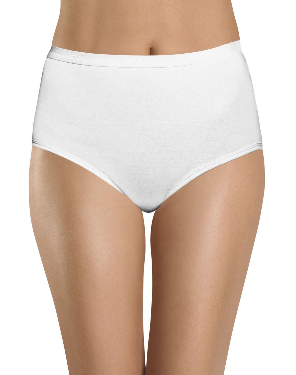 Hanes Women's Classic Briefs 3-Pack 3-Pack, White, 7