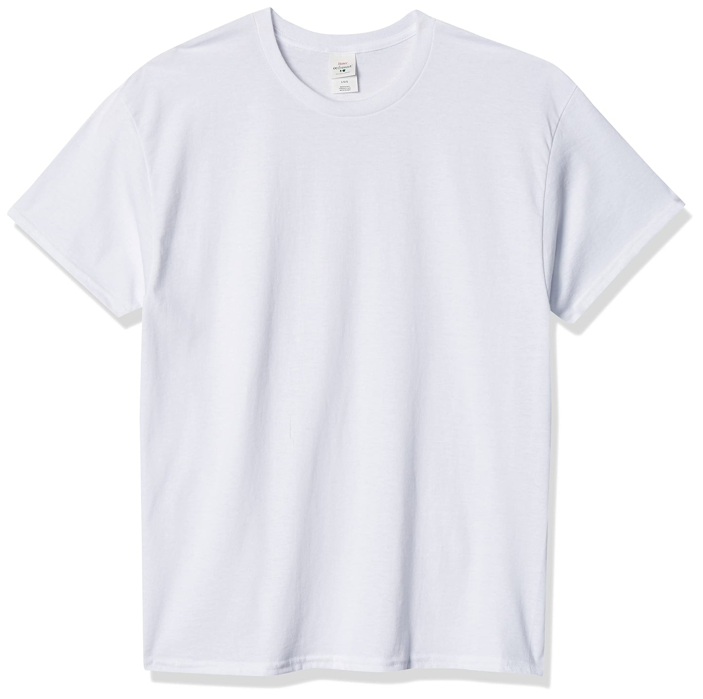 Hanes Men's Ecosmart T-Shirt (Pack of 6), White, Medium