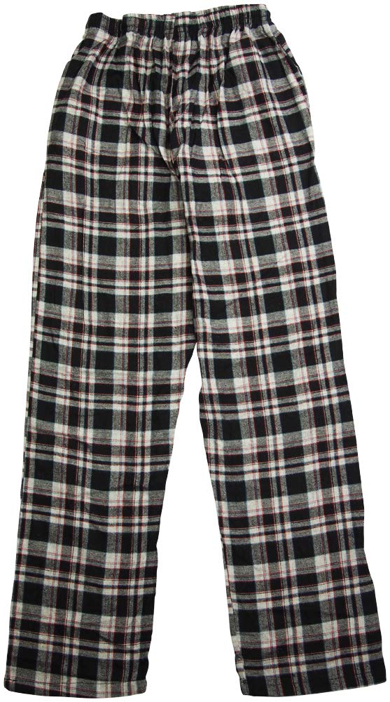 Hanes Men's Plaid Flannel Lounge Sleep Pant, Black, Red, Grey 41518-XX-Large