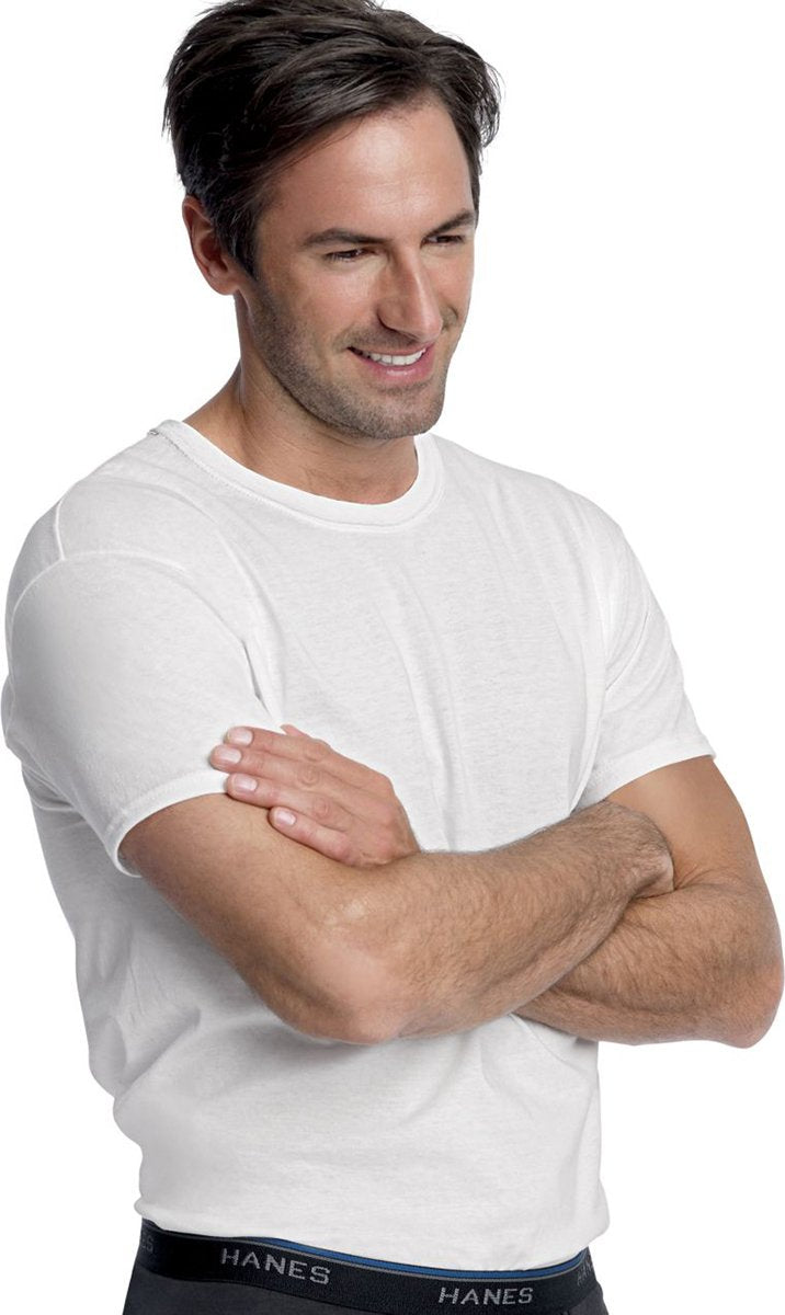 Hanes Men's 3-Pack Comfort Blend Crew, White, X-Large