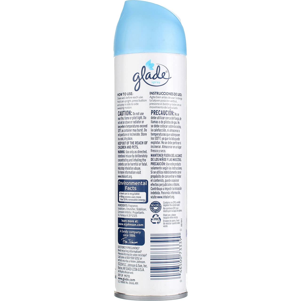 Glade Aerosol Air Freshener, Powder Fresh, 8 Ounce (Pack of 6)