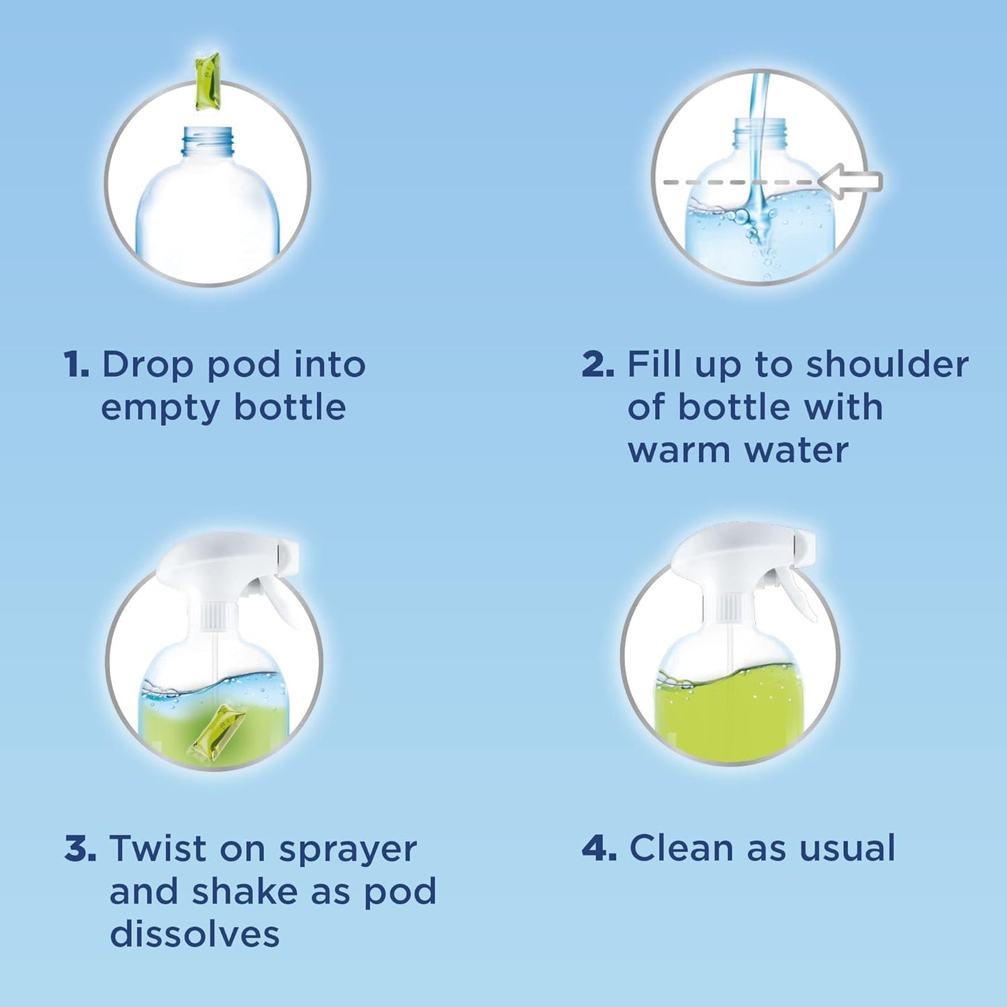 Windex Dissolve Concentrated Pods, Multisurface Cleaner, 9 Concentrated Dissolvable Refill Pods