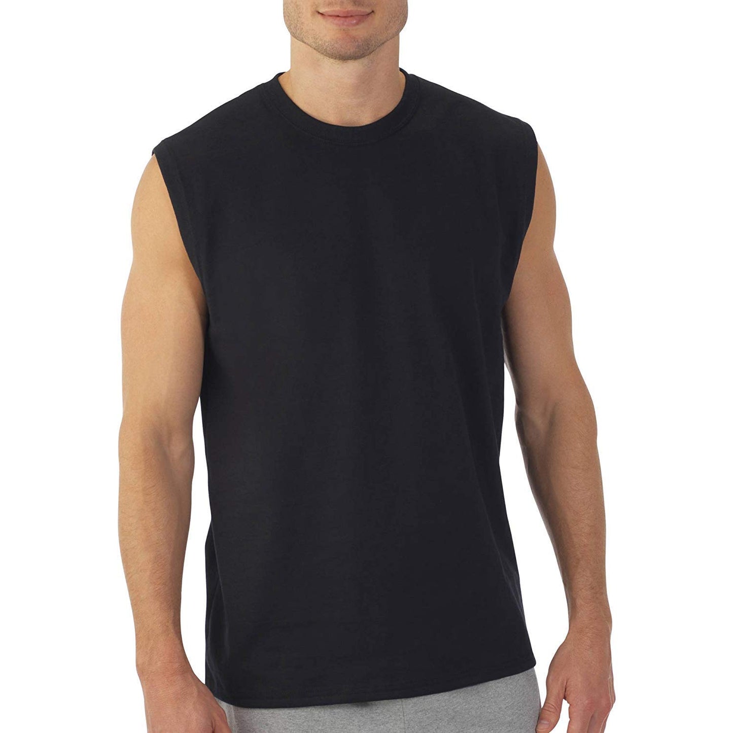 Hanes Men's 3-Pack Ultimate X-Temp Active Cool Sleeveless Crew (Black & Grey Sport Sleeveless Crew, XX-Large)