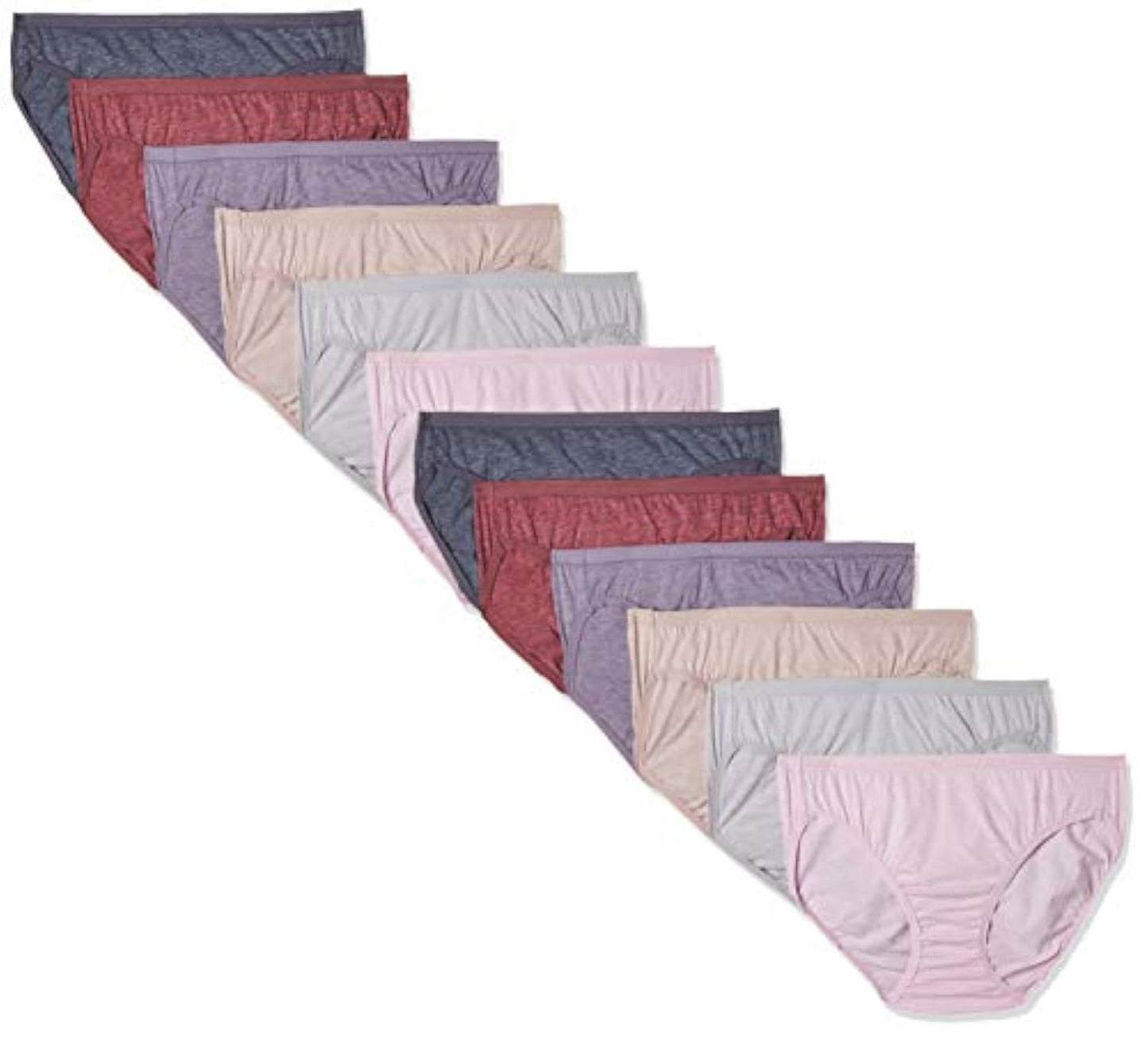 Fruit Of The Loom Womens Beyondsoft Underwear, Super Soft Designed With Comfort In Mind, Available Plus Size Briefs, Plus Size Brief - Cotton Blend - 10 Pack - Teal/Pink/Black, 12 Plus
