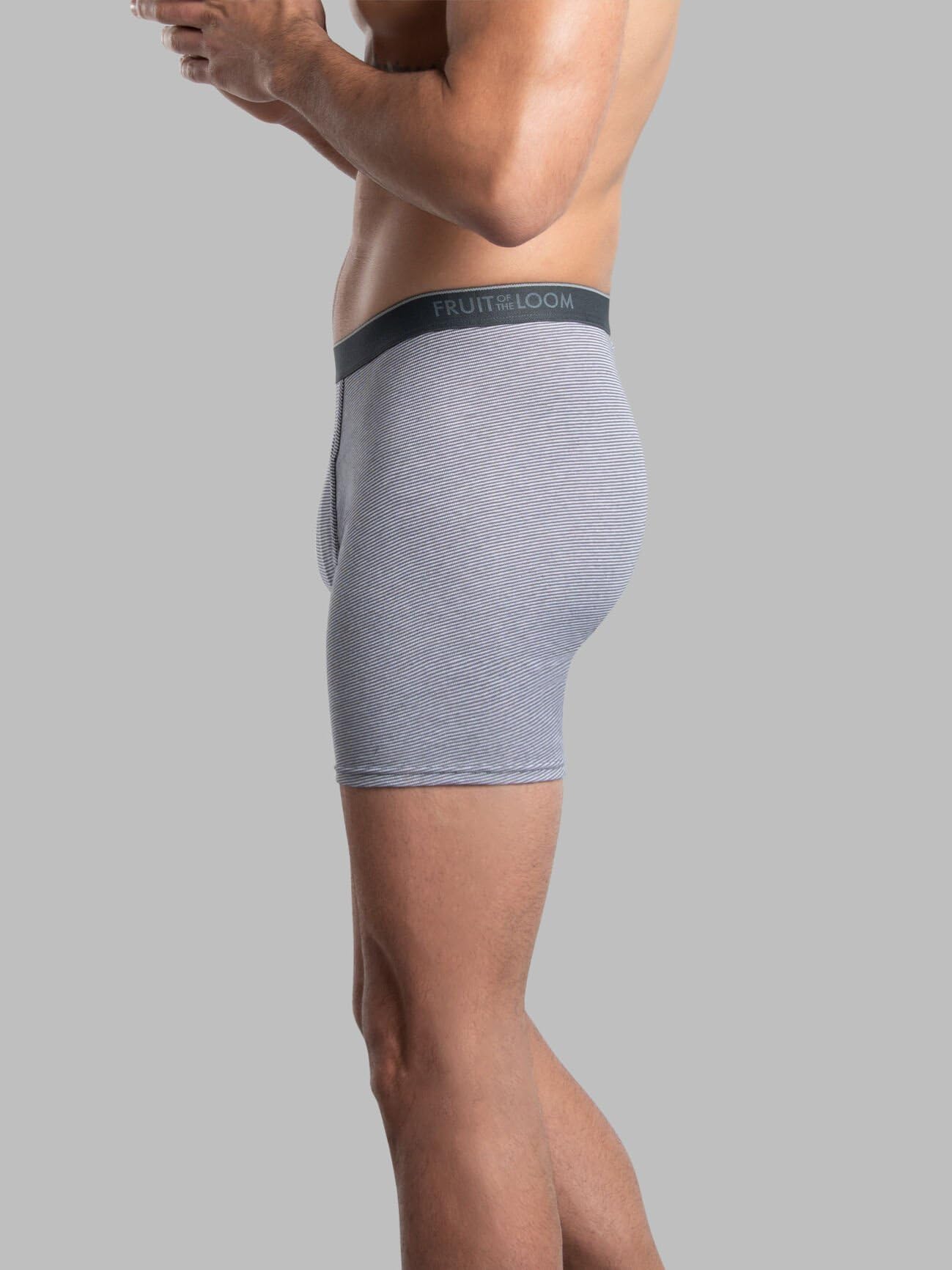 Fruit of the Loom mens Coolzone (Assorted Colors) Boxer Briefs, 6 Pack - Stripe/Solid, 3X-Large US